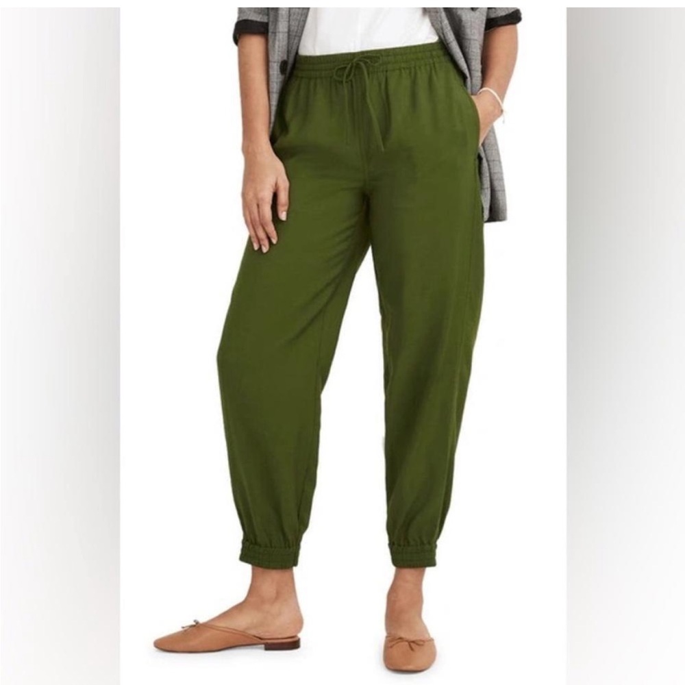 EUC Madewell Make Weekends Longer Palm Tree Green Joggers Size XL